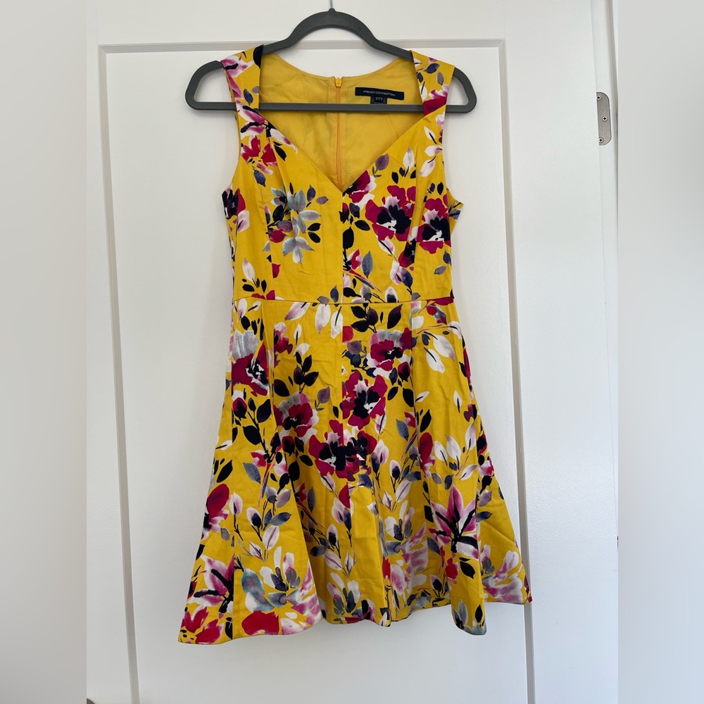 French Connection Yellow Floral Dress
